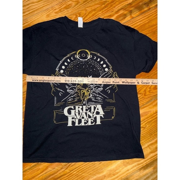 Gildan Graphic Band T-Shirt Unisex Adults Sz L Black Crew Neck concert - Picture 5 of 5